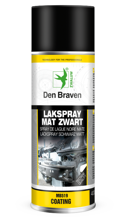 Zwaluw Lakspray Black Matte 400ml