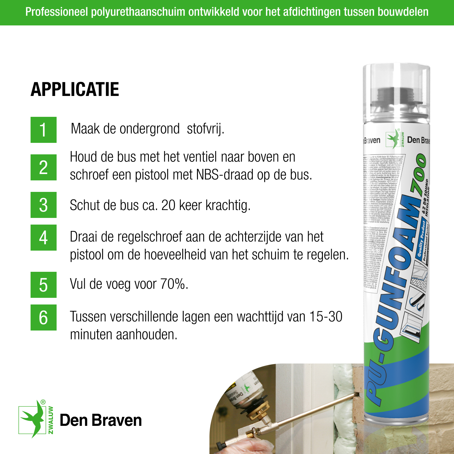 Zwaluw PU-Foam Gun 700 ml