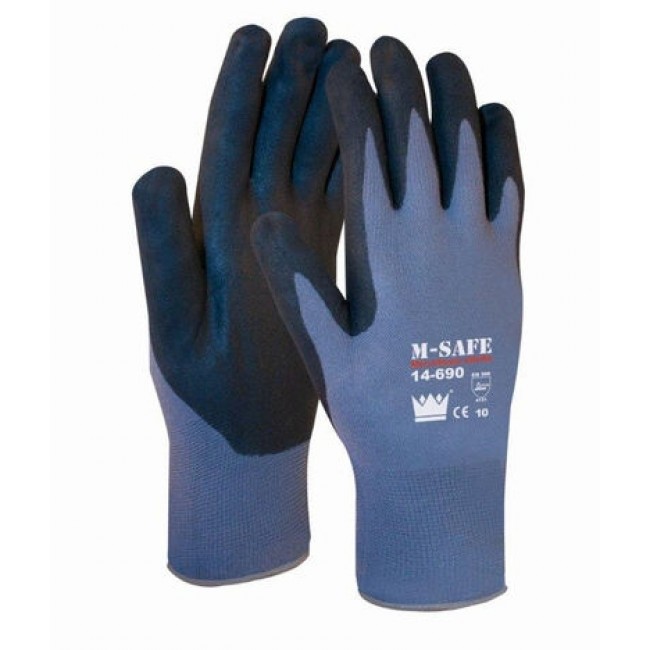 M_Safe handschoen Nitrile Microfoam 14-690 maat 10 / XL