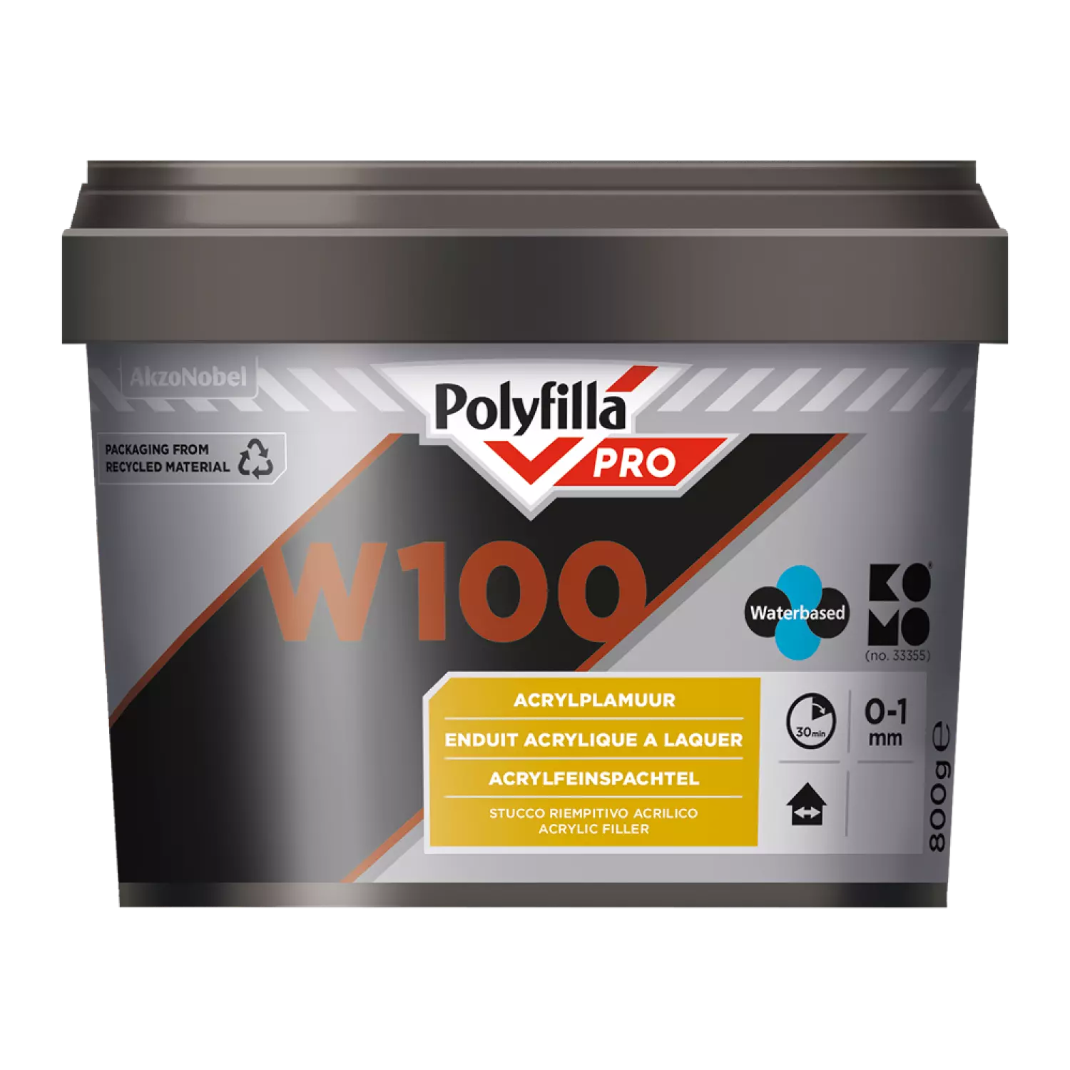 PolyFilla Pro W100 Acrylic Filler 800gr