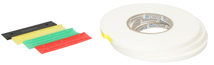 Kowo Glasmontage set 9x4 Celband 26x3-5 mm+26x5/1 keg Wit Kowo Glasmontage set 9x4 Celband 26x3-5 mm+26x5/1 keg Wit