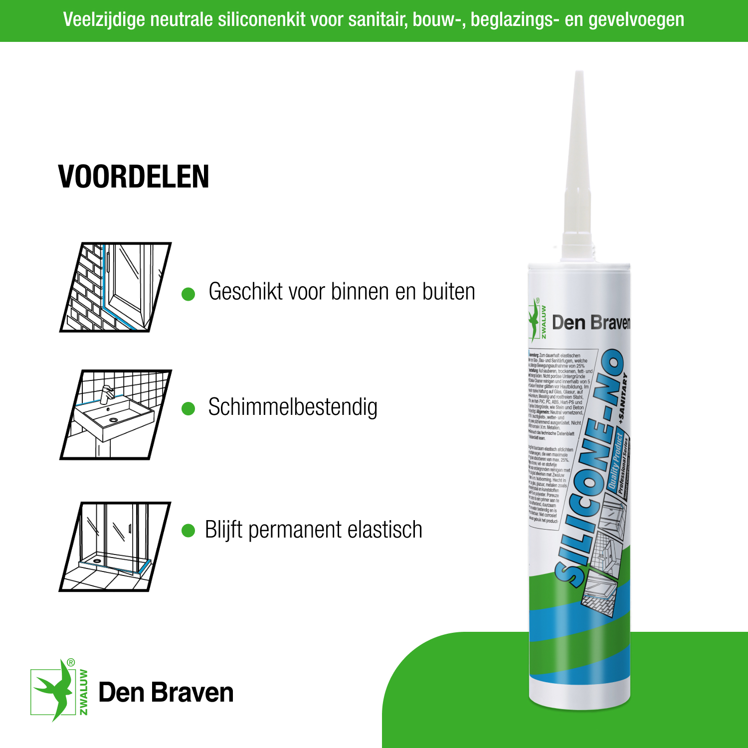 Zwaluw Silicone NO 310 ml antraciet