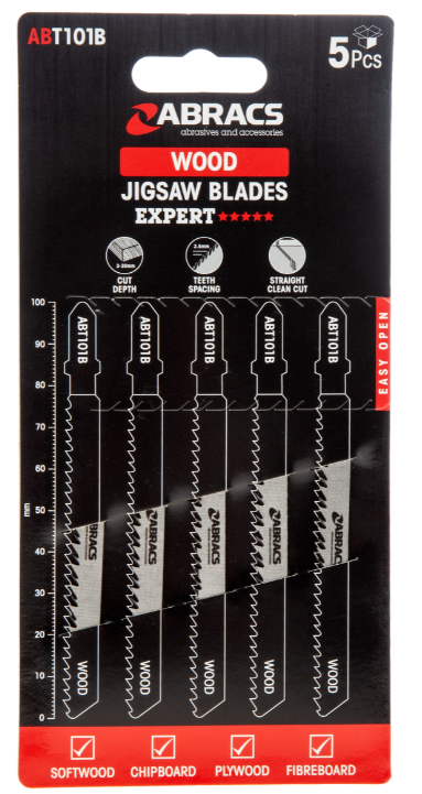 Abracs Decoupeerzaag HCS Tandafstand 1,4 mm Hout T101AO (5 stuks) Abracs Decoupeerzaag HCS Tandafstand 1,4 mm Hout T101AO (5 stuks)