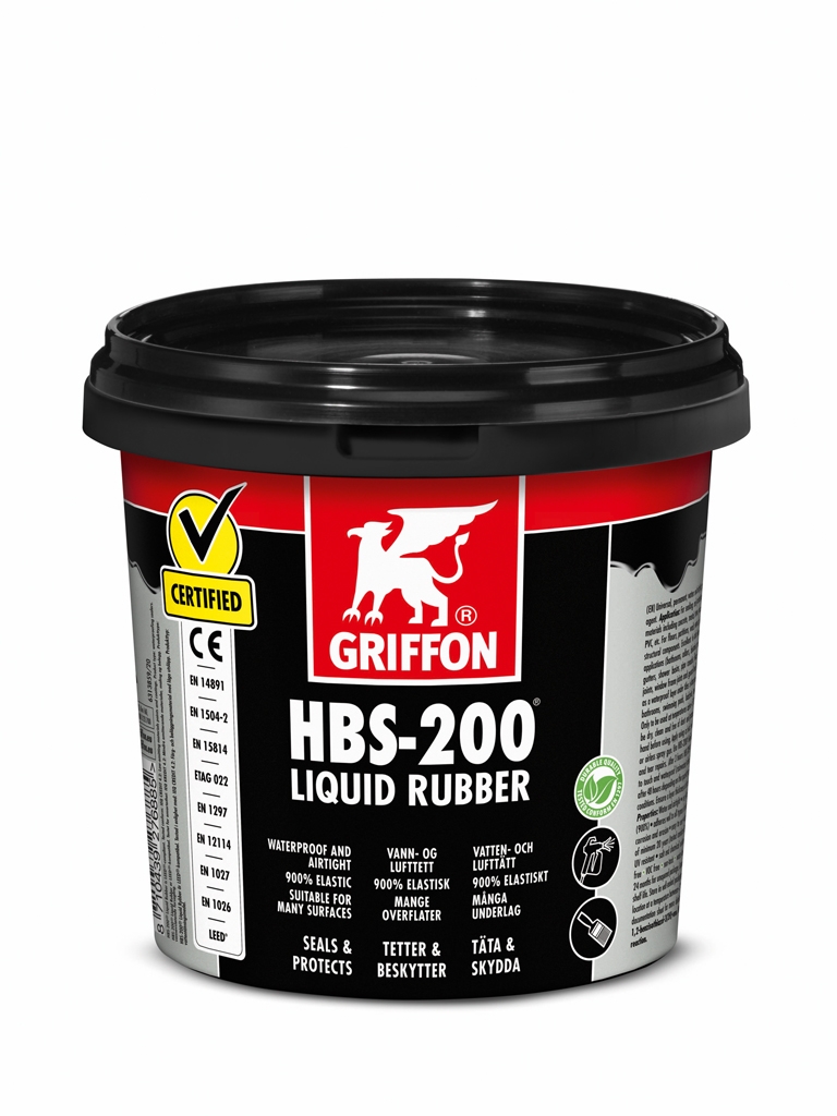 Griffon HBS-200 Liquid Rubber 1 liter Zwart Griffon HBS-200 Liquid Rubber 1 liter Zwart