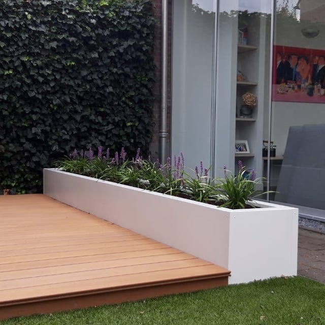 Stalen plantenbak 200 x 50 x 50 Zwart Stalen plantenbak 200 x 50 x 50 Zwart