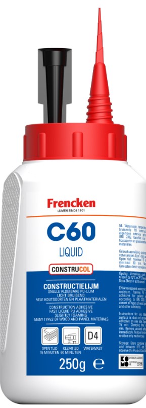 Frencken PU Constructielijm C60 Liquid 250 g Frencken PU Constructielijm C60 Liquid 250 g