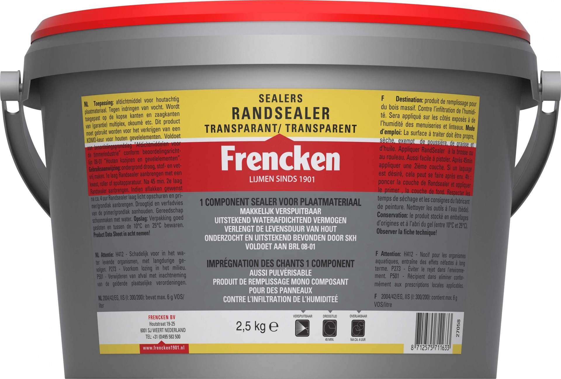 Frencken Randsealer transparant 2.5kg Frencken Randsealer transparant 2.5kg