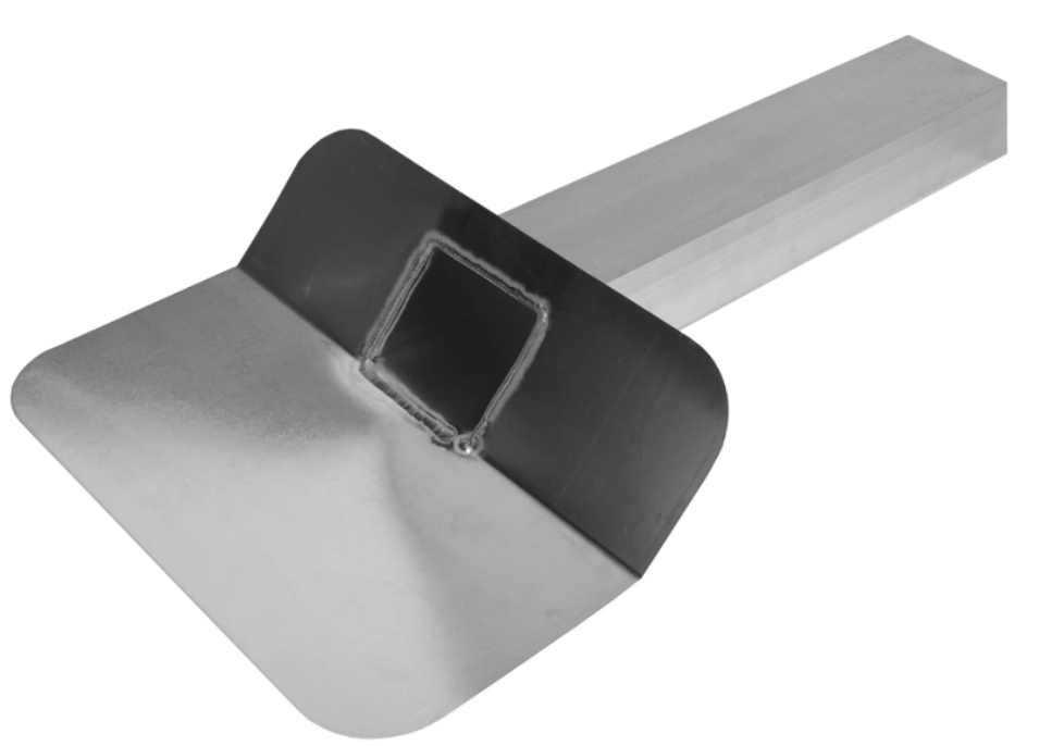 Aluminium Kiezelbak 45°  6 x 8cm  L 20 cm