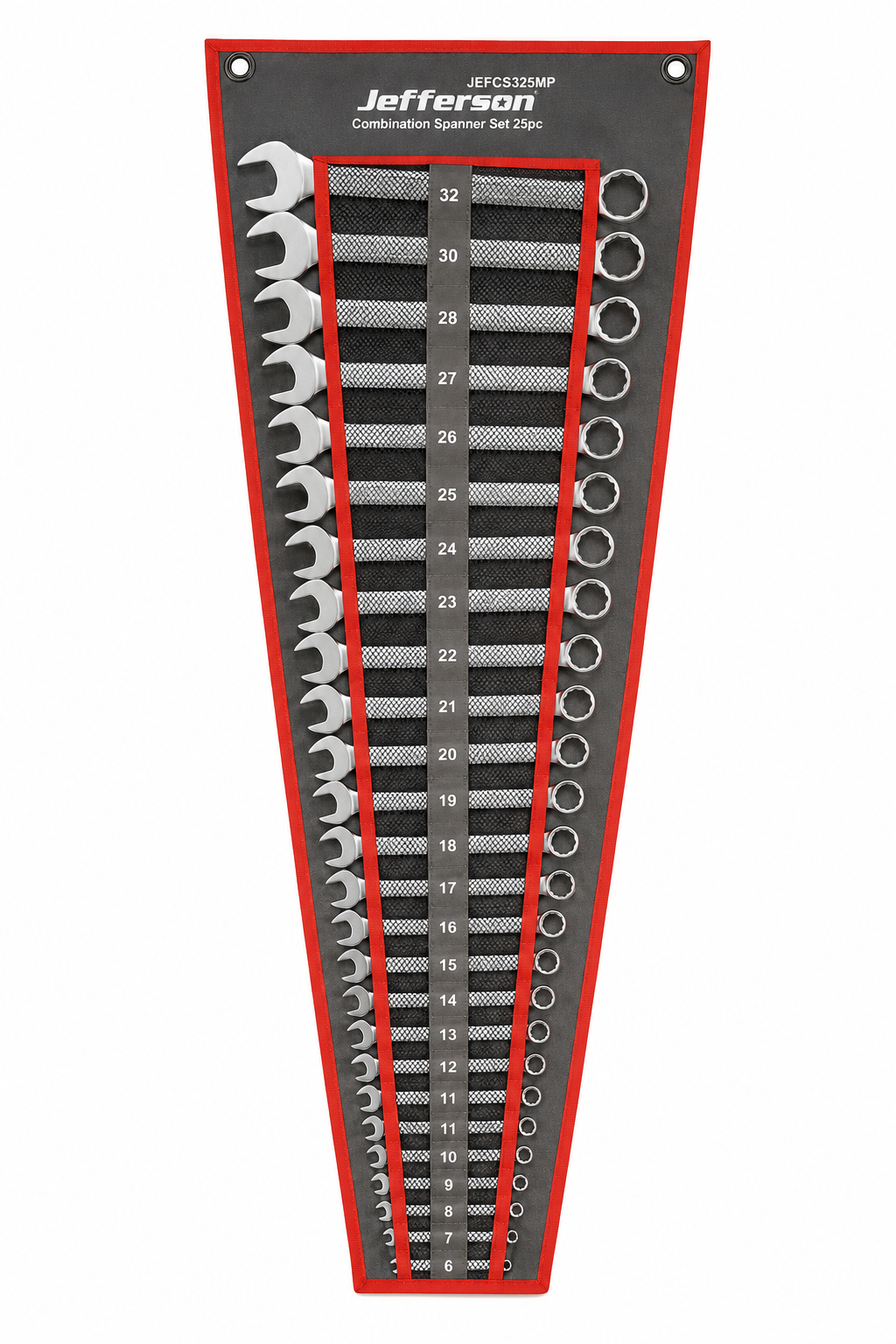 Jefferson 25-delige combinatiesleutelset 6-32mm opbergzak 