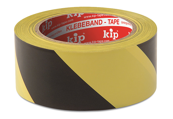 Kip 339 PVC-Markeringstape extra geel-zwart 50mm/33m Kip 339 PVC-Markeringstape extra geel-zwart 50mm/33m