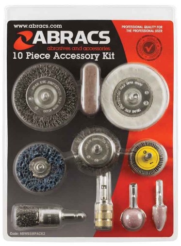 Abracs 10-Piece Steel Brush Assortment Kit