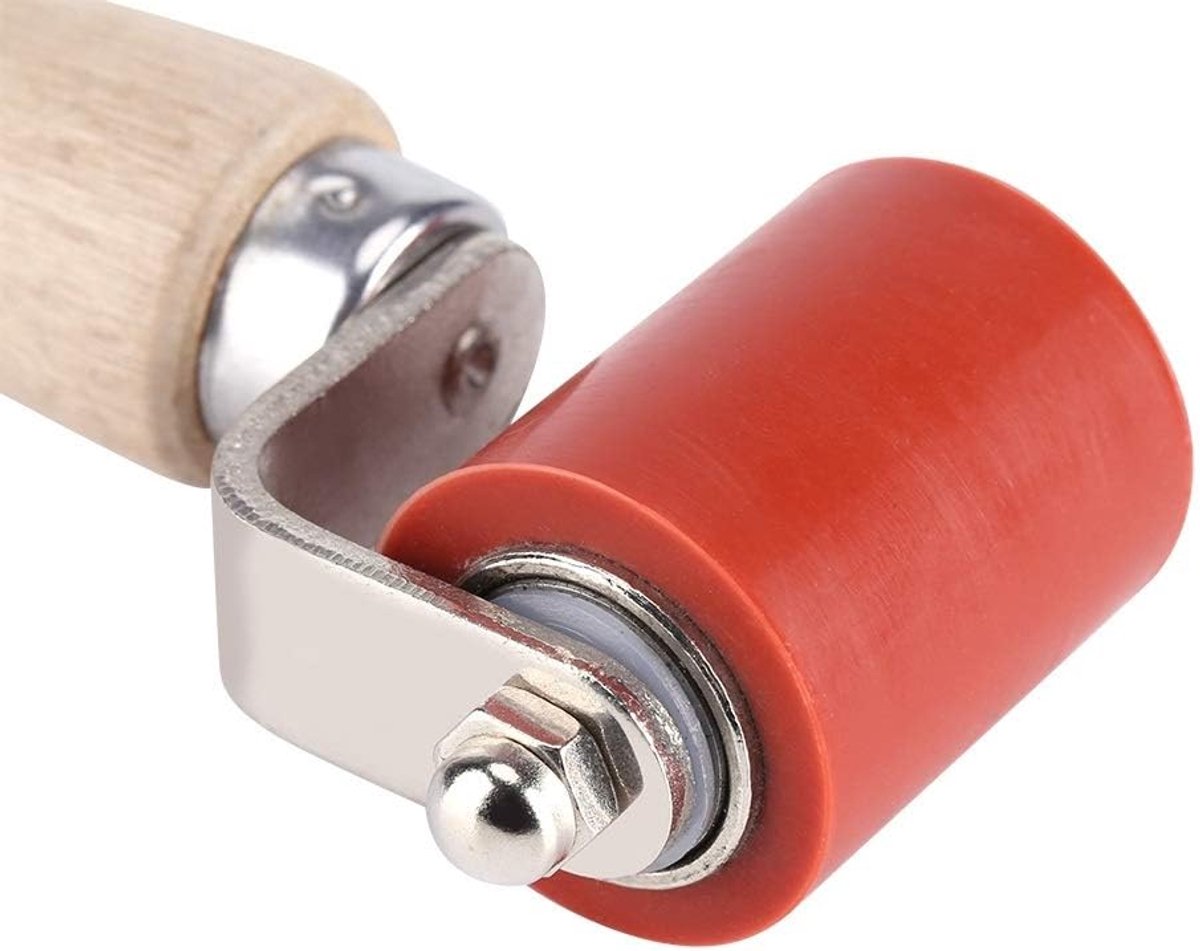 ESR Aandrukrol 40 mm houten handvat dubbele lagers