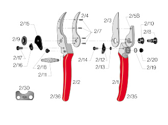 Felco 2 Snoeischaar Inclusief Reserve Bovenmes