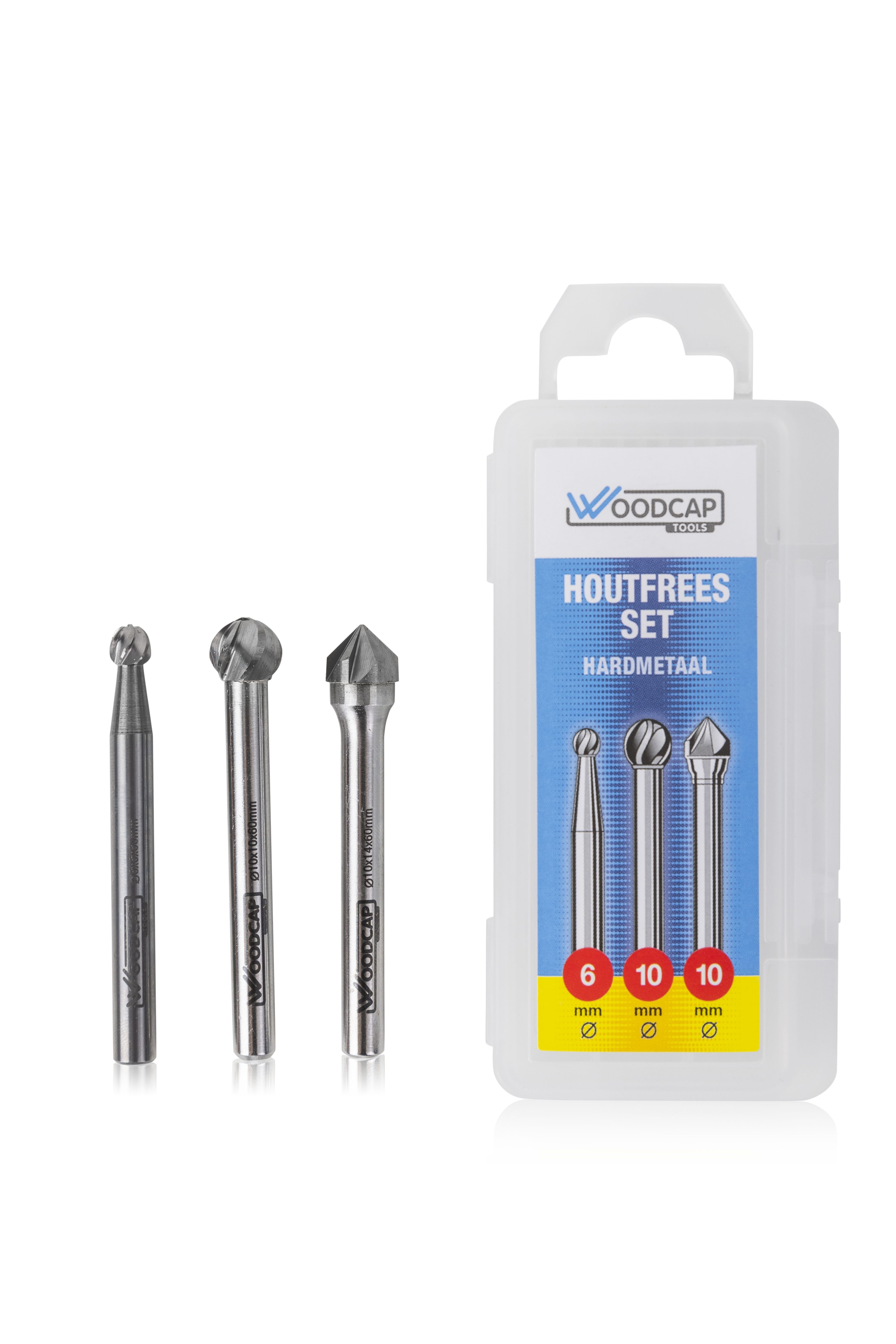 Woodcap Tools HM Frezen set - ø 6/10/10 mm Woodcap Tools HM Frezen set - ø 6/10/10 mm
