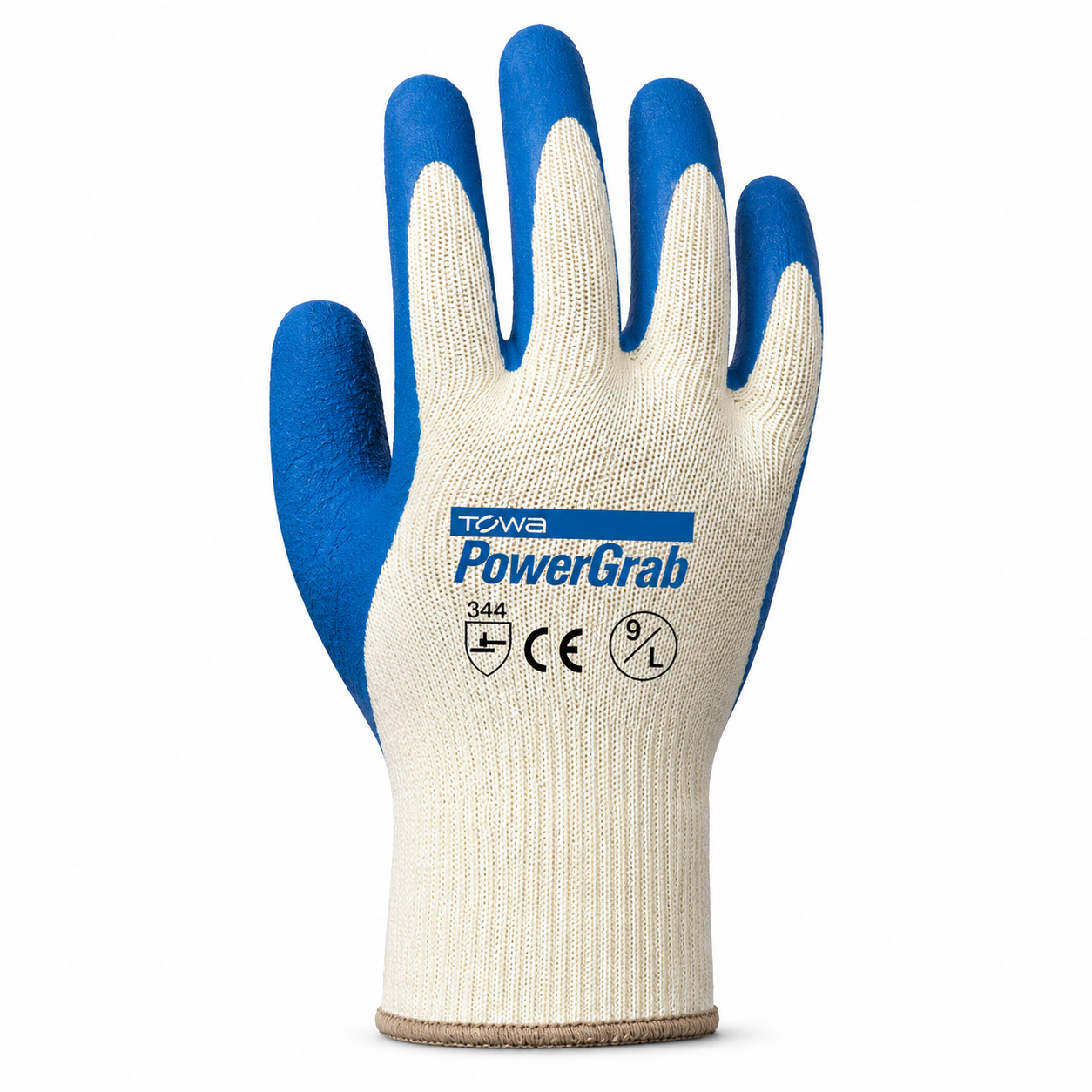 TOWA handschoen PowerGrab Latex Antislip Coating mt 9 / L