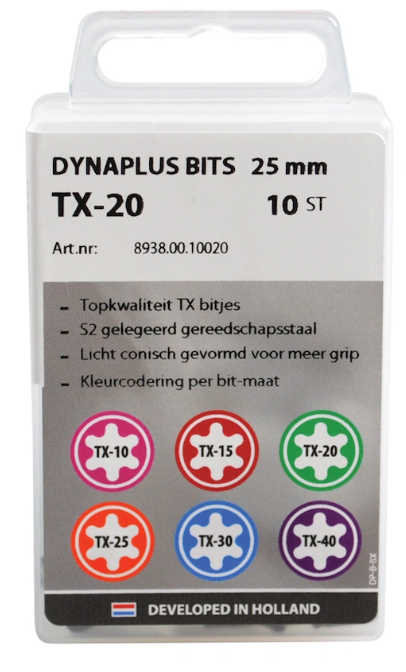 Dynaplus Schroefbit 25MM TX-30 Blauw (10)