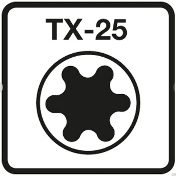 Tuinhoutschroef 5.0X50/30 RVS-410 TX-25 Lenskop+snijp. (200x) Proftec