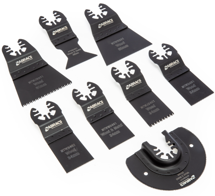 Abracs 8-delige Multi-Tool Zaagbladen Set Hout & Metaal Abracs 8-delige Multi-Tool Zaagbladen Set Hout & Metaal