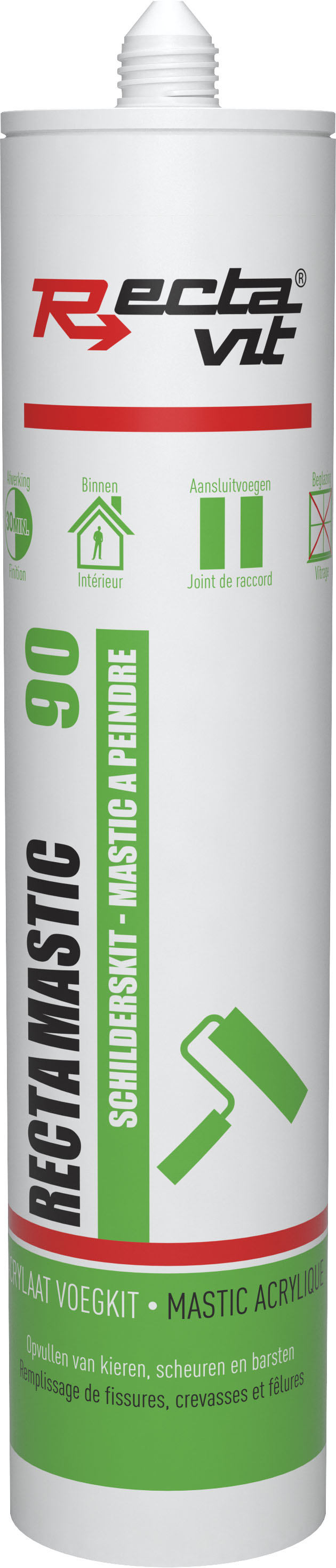 Rectavit Recta-Mastic 90 Schilderskit 310ml Wit 