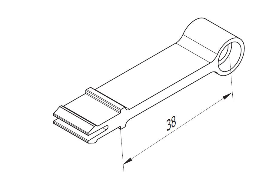 Hendel 38 mm wit