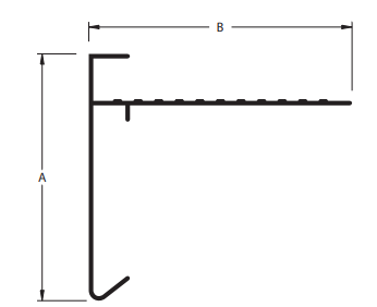 Roval aluminium daktrim 2500mm, 35x35mm