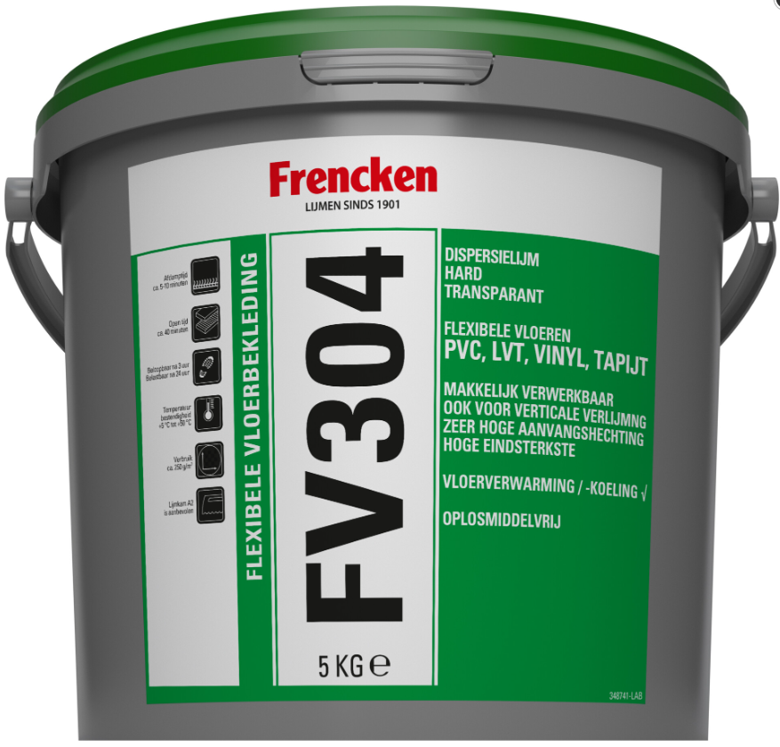Frencken fv304 PVC LVT & vinyl lijm 5 kg