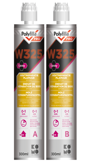 PolyFilla Pro W325 2K Houtreparatieplamuur Epoxy A+B 150ml