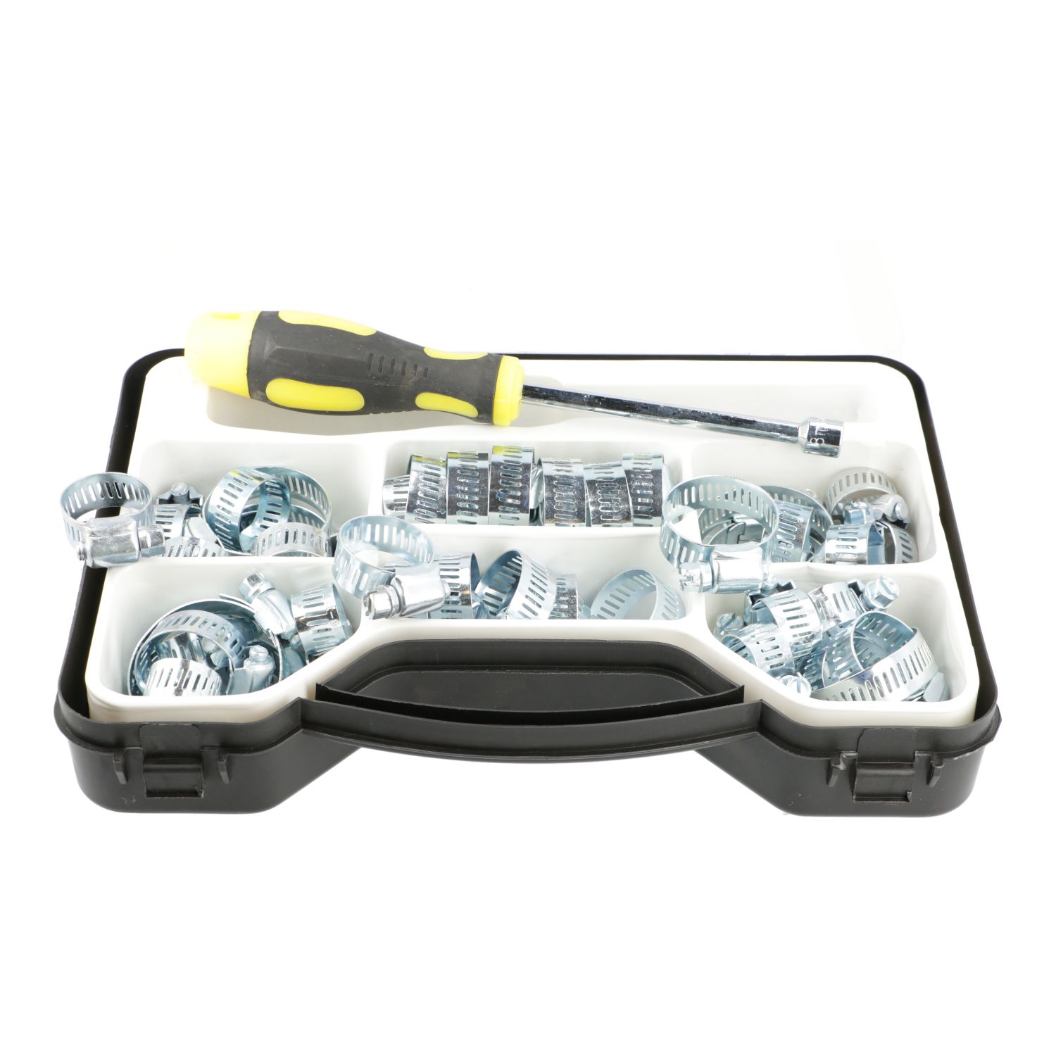 Assortiment Slangklemmen (50st) incl. Dopsleutel Assortiment Slangklemmen (50st) incl. Dopsleutel