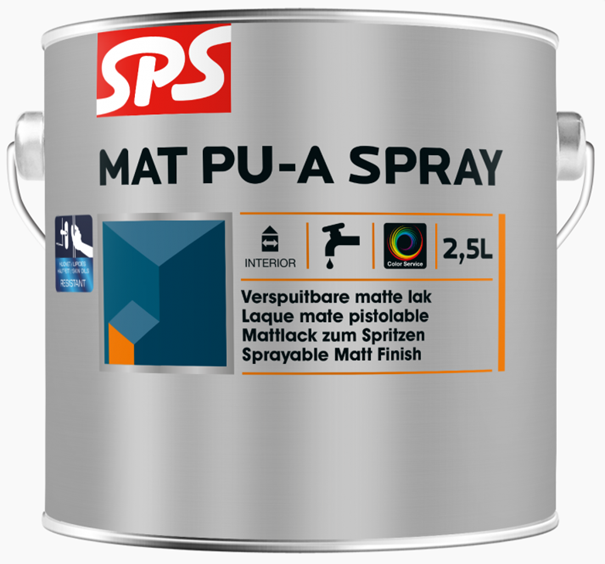 Sps Mat PU-A Spray 2,5 ltr RAL9001