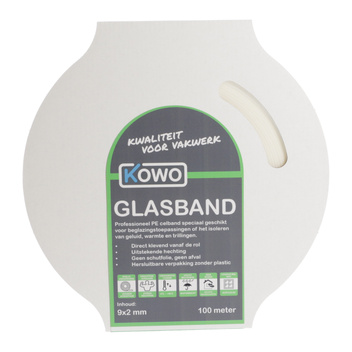 Kowo Celband Sleeve 9x2 mm 10 m - 100 m Wit Kowo Celband Sleeve 9x2 mm 10 m - 100 m Wit