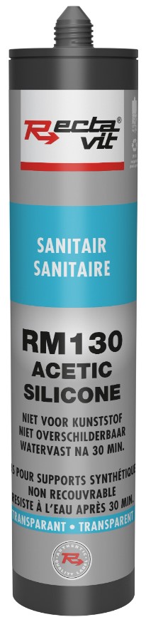 Rectavit RM130 Sanitair Acetic Silicone 310ml Transparent
