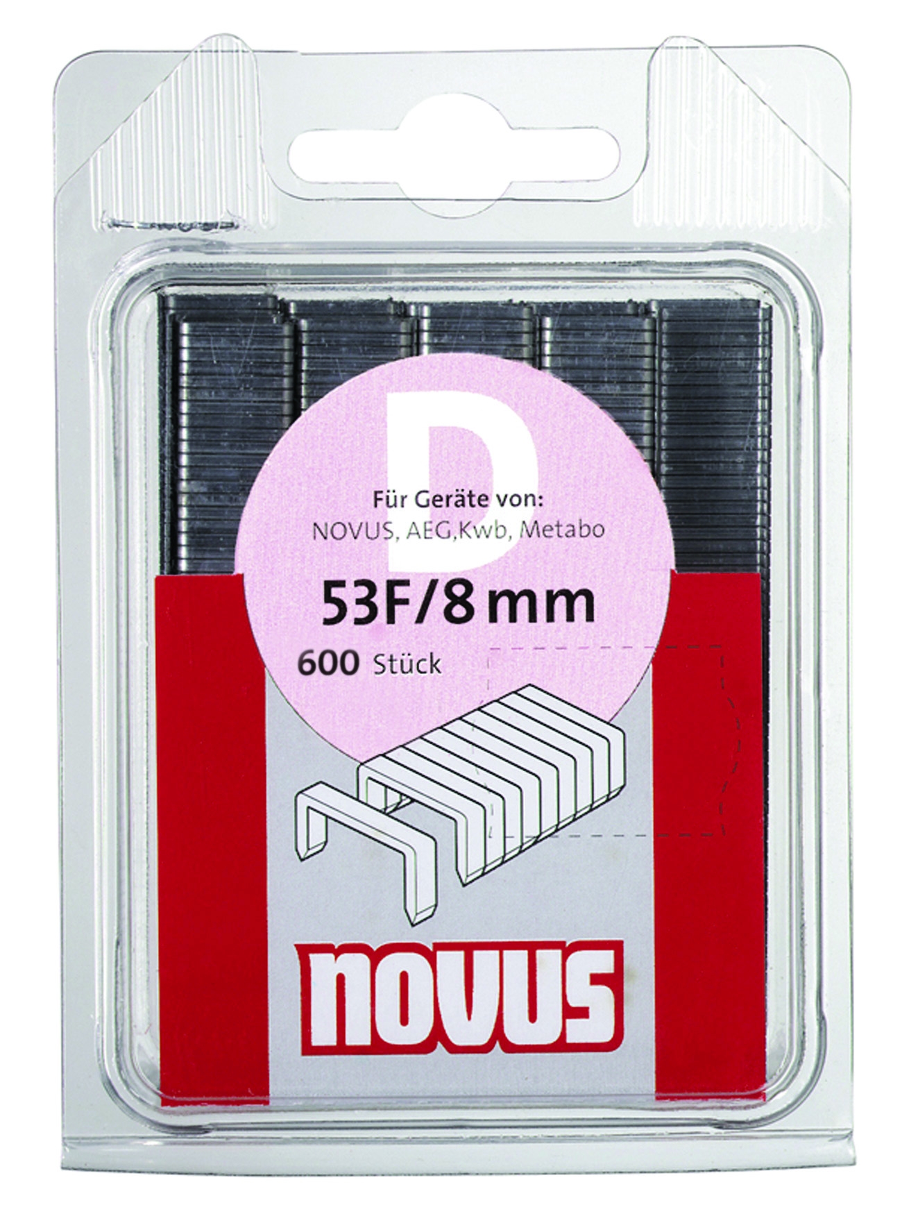 Novus vlakdraad nieten type D 600 stuks 18 mm