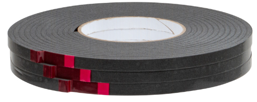 Kowo Beglazingsband PE 9x4 mm - 3 x 5 m Zwart