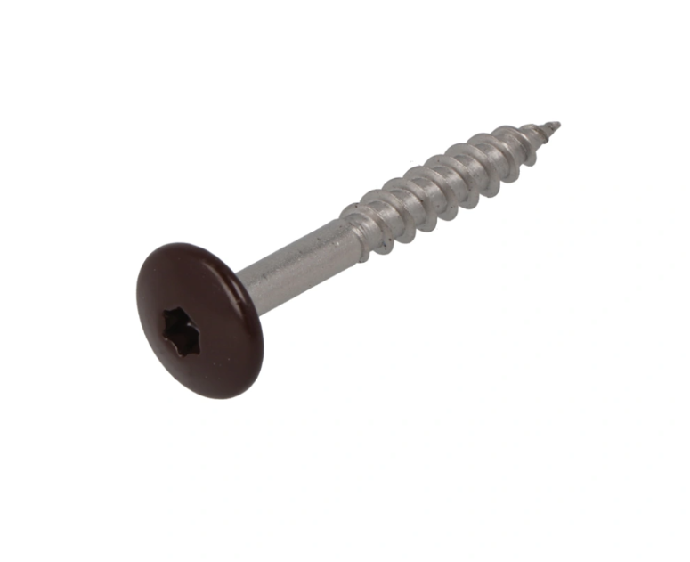 Dak&Gevel Kleurkopschr 4.8X25 Rvs-A2 Bruin Ral8017 (50)