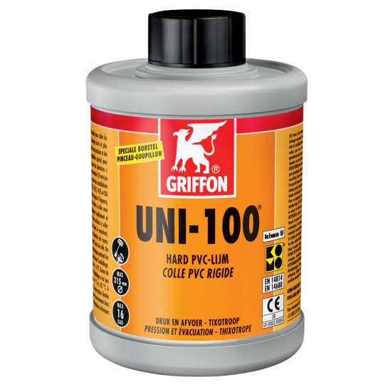Griffon UNI-100 PVC-lijm 250ml Met borstel Griffon UNI-100 PVC-lijm 250ml Met borstel