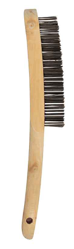 Abracs Wooden Steel Brush 4 Rows Abracs Wooden Steel Brush 4 Rows