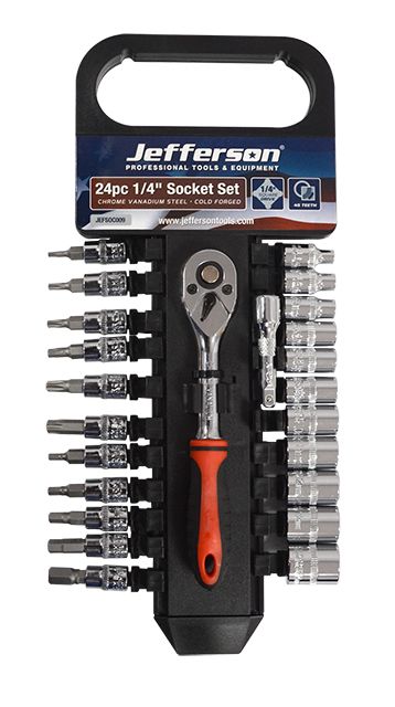 Jefferson 24-delige 1/4"  doppenset