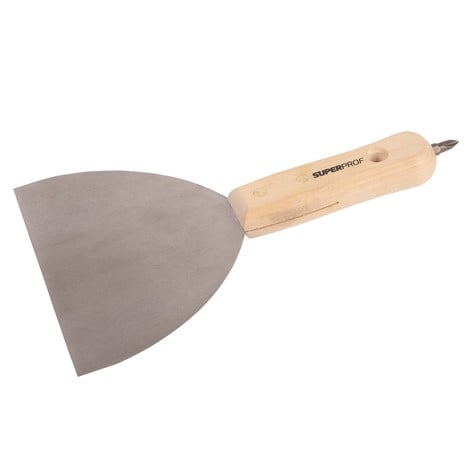 Super Prof Spatula With Screw Bit Wooden Handle And Stainless Steel Blade Super Prof Spatula With Screw Bit Wooden Handle And Stainless Steel Blade