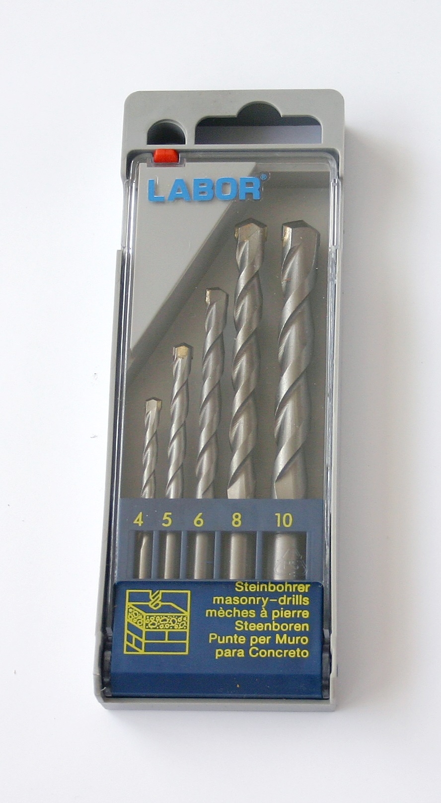 Labor betonborenset HM 5-delig kunststof