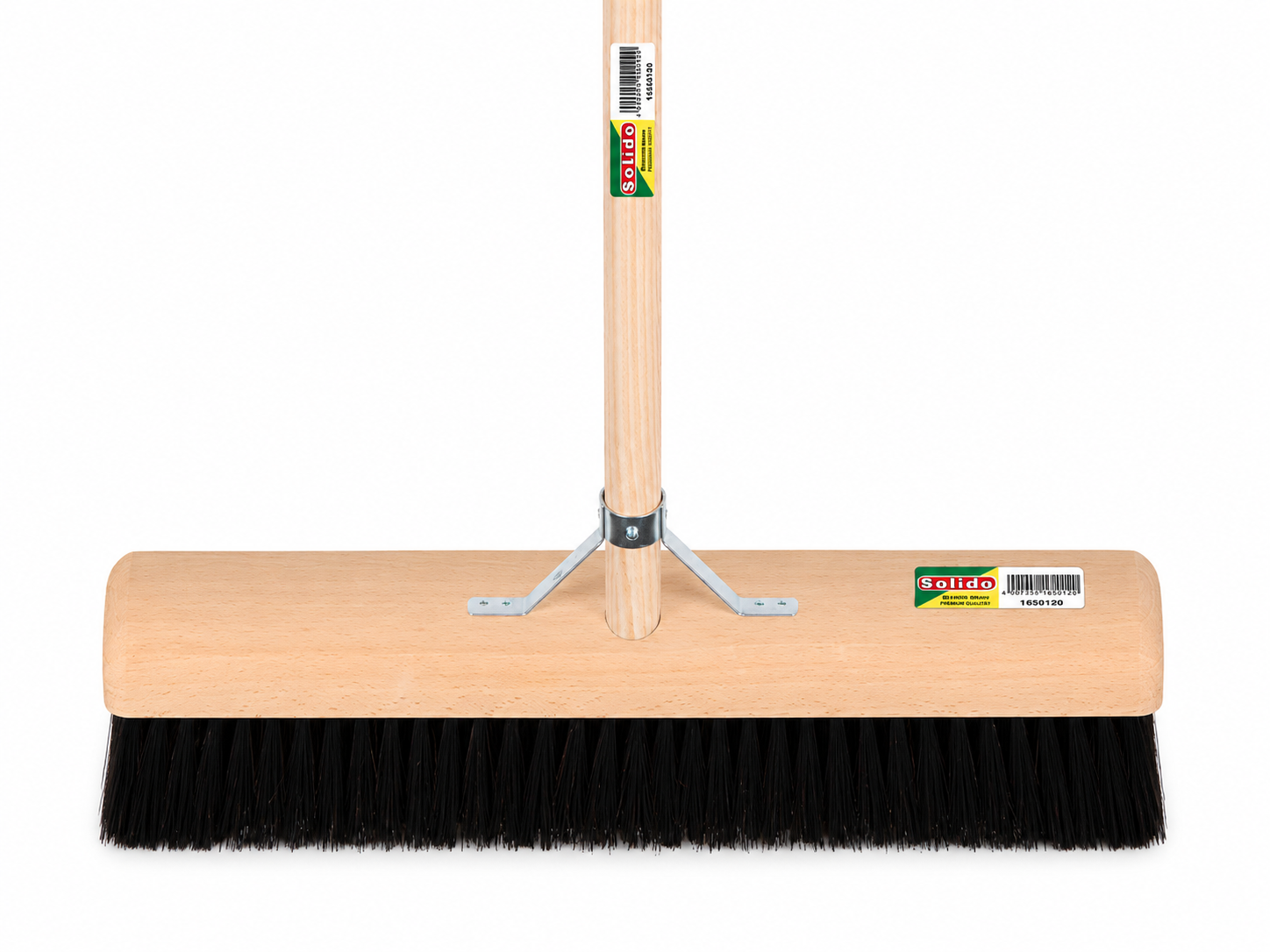 Solide Zaalveger zwart 50 cm + steel 150 x 2,8 + stokhouder