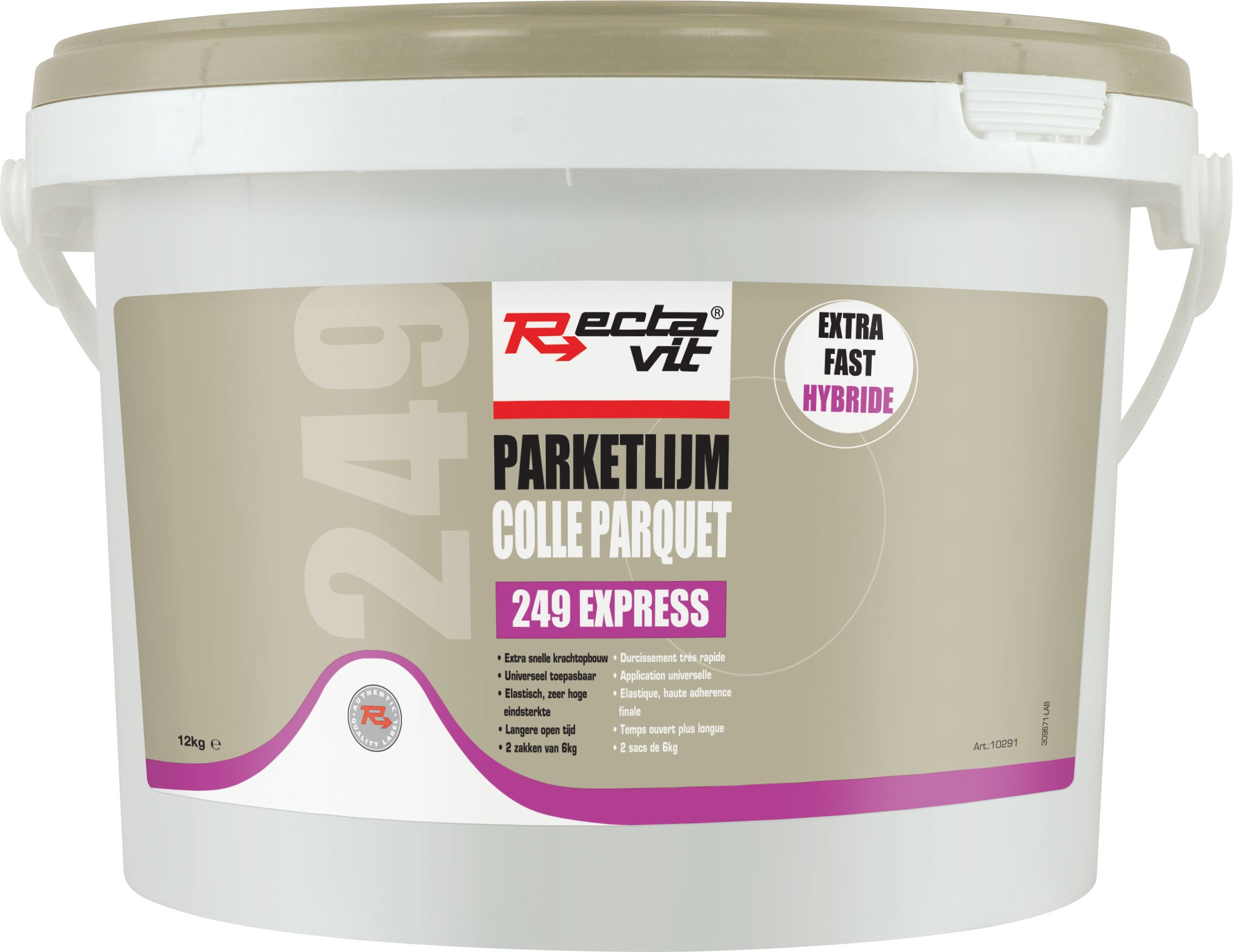 Rectavit parquet adhesive express 249 - 12 kg - Oak