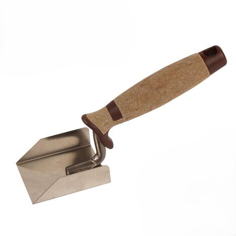 Super Prof Hoekschop ECO PURE inwendig RVS met lederen greep (90x80x20mm)