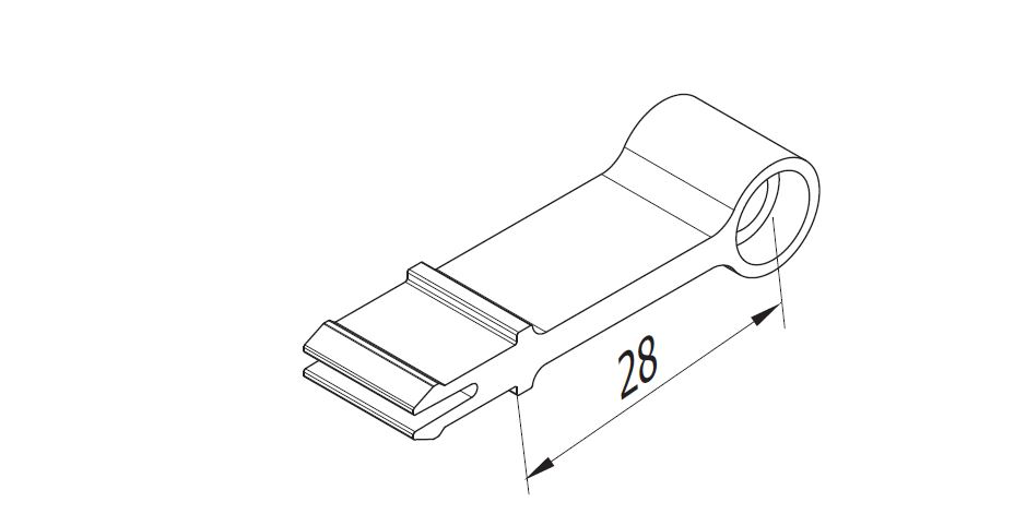 Hendel 28 mm wit