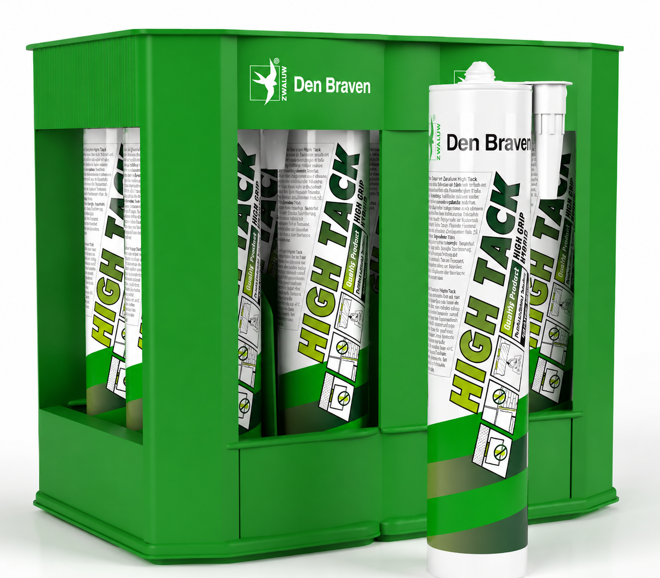 Zwaluw Green Action Crate High Tack 12x 290ml White