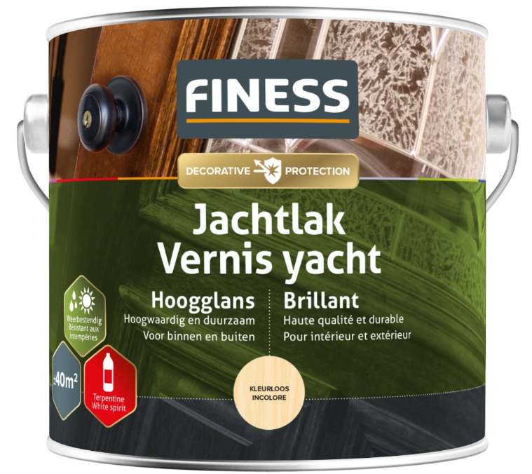 Finess Jachtlak Glans 2,5 ltr Transparant