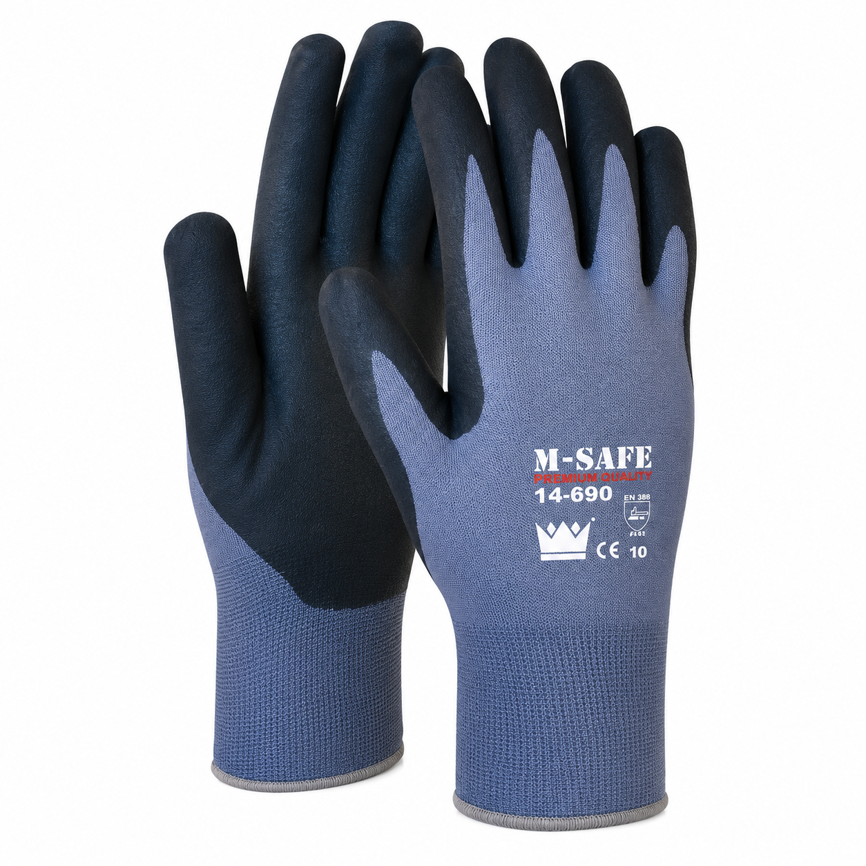 M_Safe handschoen Nitrile Microfoam 14-690 maat 10 / XL