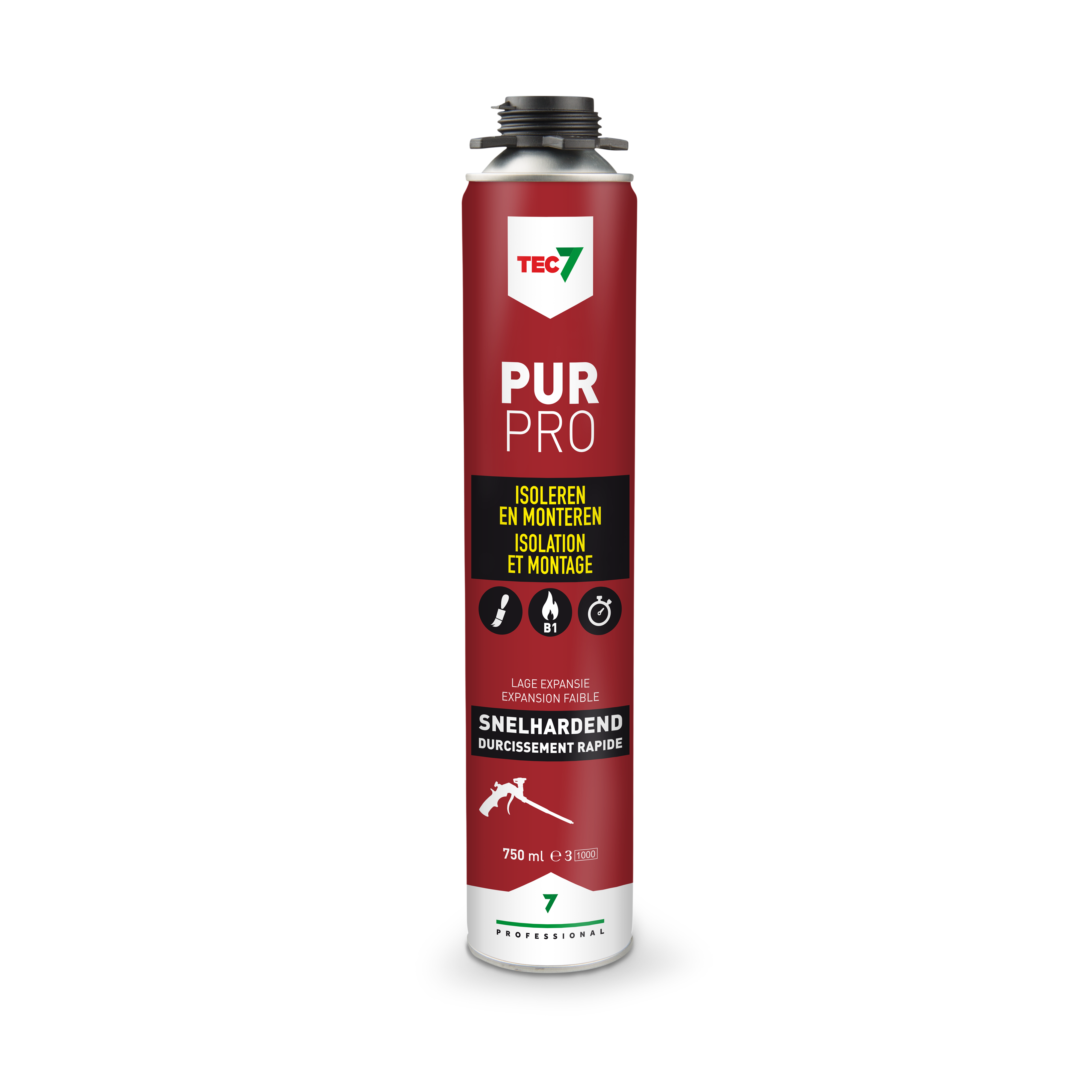 Tec7 PUR Pro isolatie- en montageschuim 750ml 