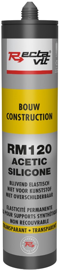 Rectavit RM120 Bouw Acetic Silicone 310ml Transparent