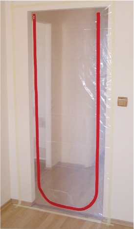Super Prof Stofstop afsluitfolie met rits 2,5x1,1 mtr 0,1 mm Super Prof Stofstop afsluitfolie met rits 2,5x1,1 mtr 0,1 mm
