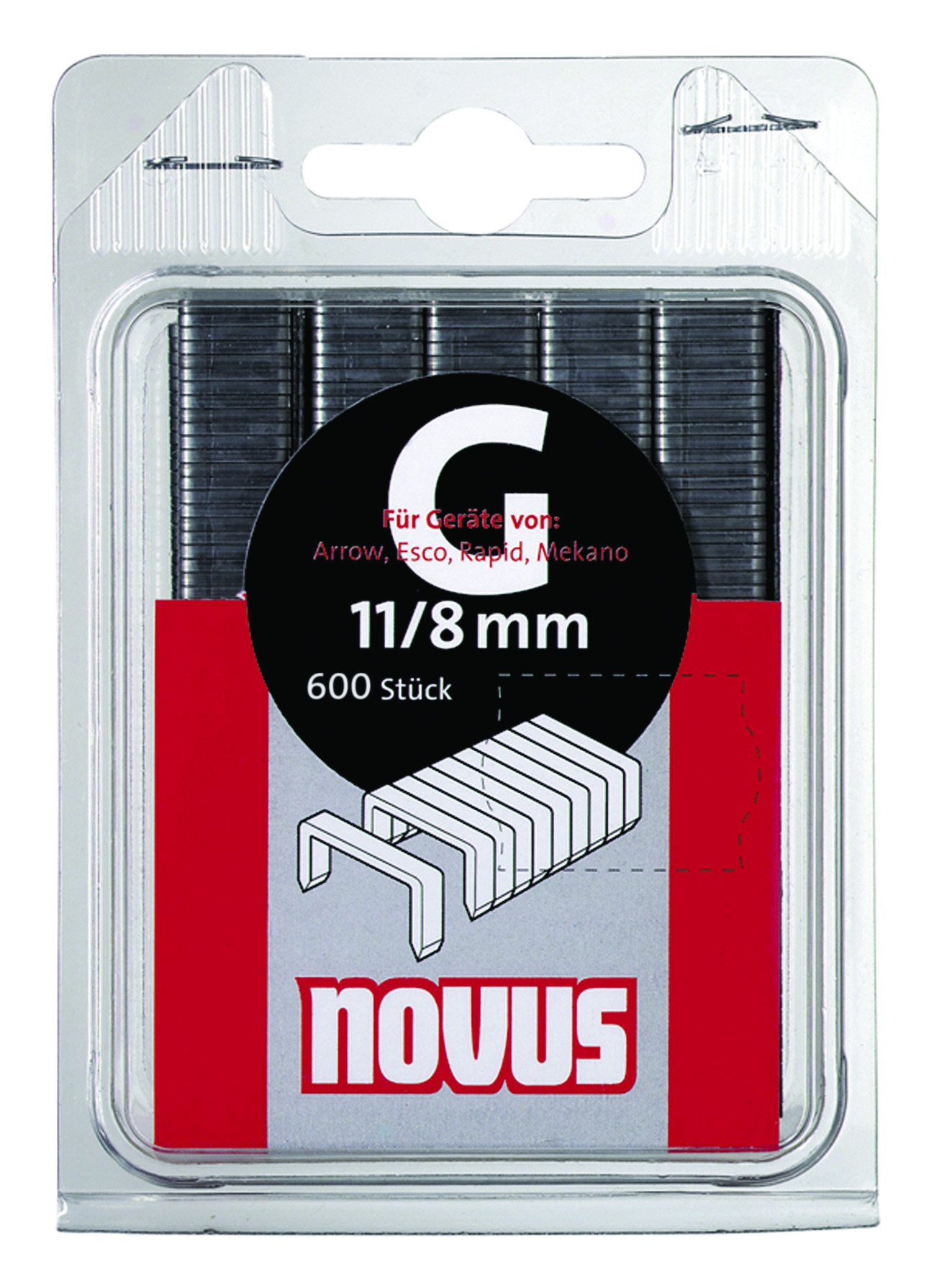 Novus vlakdraad nieten type G 600 stuks 14 mm